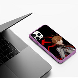 Чехол iPhone 11 Pro матовый ТАРТАЛЬЯ СНЕЖНАЯ ЧЕРНЫЙ, цвет: 3D-фиолетовый — фото 2