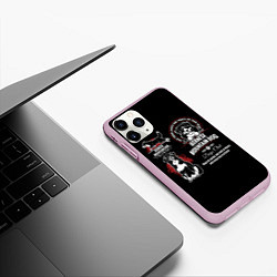 Чехол iPhone 11 Pro матовый Собака Бернский Зенненхунд, цвет: 3D-розовый — фото 2