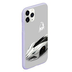 Чехол iPhone 11 Pro матовый Lamborghini Concept sketch, цвет: 3D-светло-сиреневый — фото 2