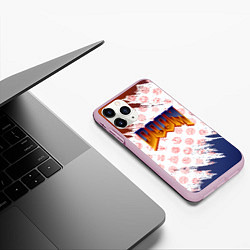 Чехол iPhone 11 Pro матовый RUNES DOOM LOGO, цвет: 3D-розовый — фото 2
