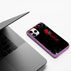 Чехол iPhone 11 Pro матовый TOKYO REVENGERS RED STYLE TEAM, цвет: 3D-фиолетовый — фото 2