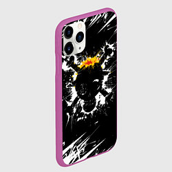 Чехол iPhone 11 Pro матовый ONE PIECE ВАН ПИС ПИРАТЫ, БРЫЗГИ КРАСОК, цвет: 3D-фиолетовый — фото 2