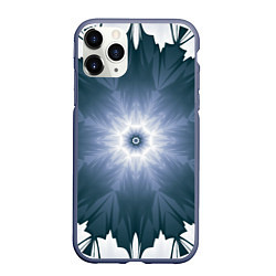 Чехол iPhone 11 Pro матовый Снежинка Абстракция Синий