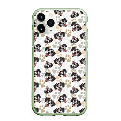 Чехол iPhone 11 Pro матовый Далматинец Dalmatian, цвет: 3D-салатовый
