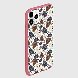 Чехол iPhone 11 Pro матовый Лабрадор Labrador Retriever, цвет: 3D-малиновый — фото 2