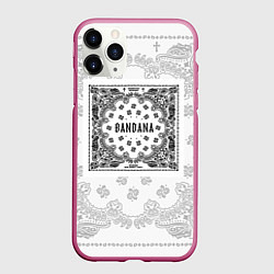 Чехол iPhone 11 Pro матовый Big Baby Tape x Kizaru BANDANA Бандана Кизару Тейп, цвет: 3D-малиновый