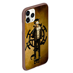 Чехол iPhone 11 Pro матовый Трафальгар Ло One Piece c нодати, цвет: 3D-коричневый — фото 2