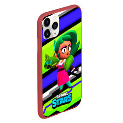 Чехол iPhone 11 Pro матовый Lola BrawlStars green, цвет: 3D-красный — фото 2