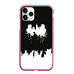 Чехол iPhone 11 Pro матовый Black sity Город тьмы ART 2, цвет: 3D-малиновый