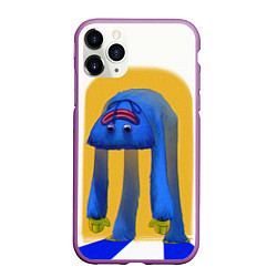 Чехол iPhone 11 Pro матовый Poppy Playtime: Huggy Wuggy, цвет: 3D-фиолетовый