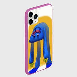 Чехол iPhone 11 Pro матовый Poppy Playtime: Huggy Wuggy, цвет: 3D-фиолетовый — фото 2