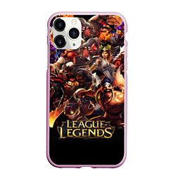 Чехол iPhone 11 Pro матовый LEAGUE OF LEGENDS НЕОН БРЫЗГИ КРАСОК, цвет: 3D-розовый