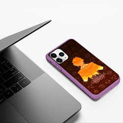 Чехол iPhone 11 Pro матовый Zhongli Чжун Ли Genshin Impact, цвет: 3D-фиолетовый — фото 2