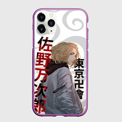 Чехол iPhone 11 Pro матовый TOKYO REVENGERS MICKEY МАЙКИ ДРАКЕН ТАТУ, цвет: 3D-фиолетовый