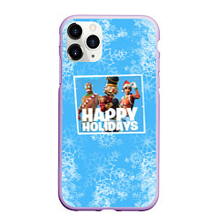 Чехол iPhone 11 Pro матовый Happy holidays Fortnite