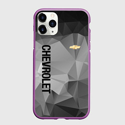 Чехол iPhone 11 Pro матовый Chevrolet Geometry, цвет: 3D-фиолетовый