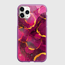Чехол iPhone 11 Pro матовый Малиновое вино, цвет: 3D-фиолетовый