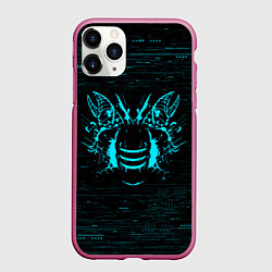 Чехол iPhone 11 Pro матовый DEAD SPACE АЙЗЕК КЛАРК НЕОН МЁРТВЫЙ КОСМОС, цвет: 3D-малиновый