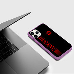 Чехол iPhone 11 Pro матовый МАНЧЕСТЕР ЮНАЙТЕД RED LINE, цвет: 3D-фиолетовый — фото 2