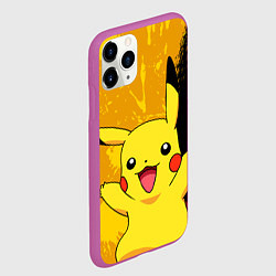 Чехол iPhone 11 Pro матовый ПИКА ПИКА ПИКАЧУ, цвет: 3D-фиолетовый — фото 2
