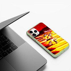 Чехол iPhone 11 Pro матовый Firepower - Judas Priest, цвет: 3D-салатовый — фото 2
