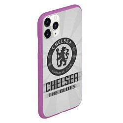 Чехол iPhone 11 Pro матовый Chelsea FC Graphite Theme, цвет: 3D-фиолетовый — фото 2