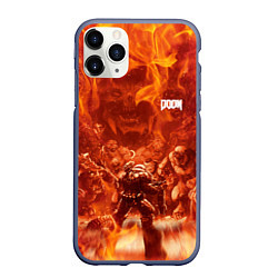 Чехол iPhone 11 Pro матовый Hell Monster vs Doom