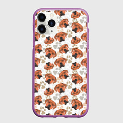 Чехол iPhone 11 Pro матовый Собака Родезийский Риджбек, цвет: 3D-фиолетовый