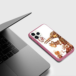 Чехол iPhone 11 Pro матовый Untitled - Korn, цвет: 3D-малиновый — фото 2