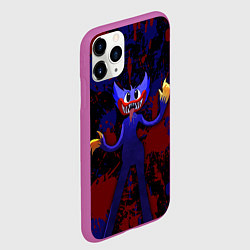 Чехол iPhone 11 Pro матовый Huggy Wuggy: Splashes, цвет: 3D-фиолетовый — фото 2