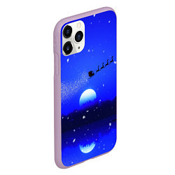 Чехол iPhone 11 Pro матовый НОВОГОДНЯЯ НОЧЬ 2022 NIGHT SANTA CLAUS, цвет: 3D-сиреневый — фото 2