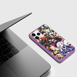 Чехол iPhone 11 Pro матовый ПЕРСОНАЖИ GENSHIN IMPACT ЦВЕТНОЙ, цвет: 3D-фиолетовый — фото 2