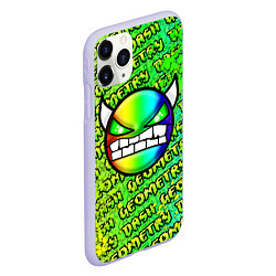 Чехол iPhone 11 Pro матовый Geometry Dash: Acid Green, цвет: 3D-светло-сиреневый — фото 2