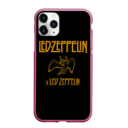 Чехол iPhone 11 Pro матовый Led Zeppelin x Led Zeppelin, цвет: 3D-малиновый