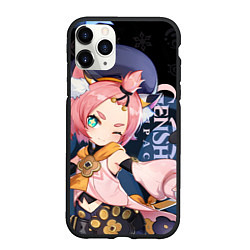 Чехол iPhone 11 Pro матовый Genshin Impact: Diona, цвет: 3D-черный