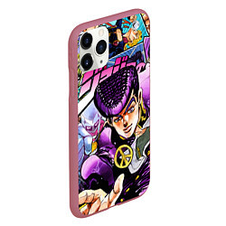 Чехол iPhone 11 Pro матовый JoJos Bizarre Adventure: Josuke, цвет: 3D-малиновый — фото 2