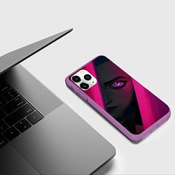 Чехол iPhone 11 Pro матовый Jinx Arcane League of Legends, цвет: 3D-фиолетовый — фото 2