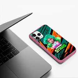 Чехол iPhone 11 Pro матовый Lola Brawl Stars, цвет: 3D-малиновый — фото 2