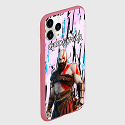 Чехол iPhone 11 Pro матовый God of War Бог войны, цвет: 3D-малиновый — фото 2