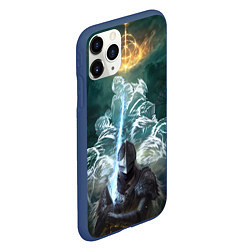 Чехол iPhone 11 Pro матовый Elden Ring рыцарь и предшественники серии Souls El, цвет: 3D-тёмно-синий — фото 2