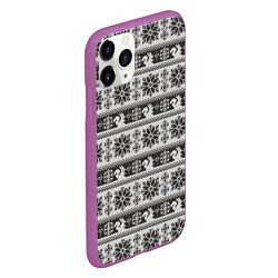 Чехол iPhone 11 Pro матовый Squirrel Pattern, цвет: 3D-фиолетовый — фото 2