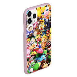 Чехол iPhone 11 Pro матовый SUPER SMASH BROS ГЕРОИ ИГРЫ, цвет: 3D-розовый — фото 2