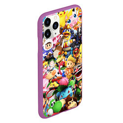 Чехол iPhone 11 Pro матовый SUPER SMASH BROS ГЕРОИ ИГРЫ, цвет: 3D-фиолетовый — фото 2