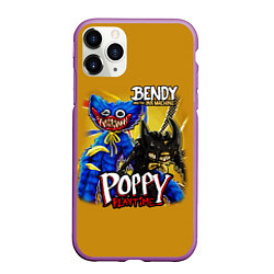 Чехол iPhone 11 Pro матовый POPPY PLAYTIME AND BENDY AND THE INK MACHINE, цвет: 3D-фиолетовый