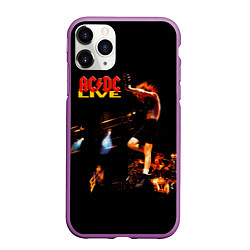 Чехол iPhone 11 Pro матовый ACDC Live, цвет: 3D-фиолетовый