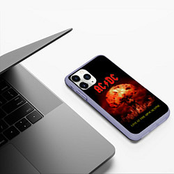 Чехол iPhone 11 Pro матовый Live at the Apocalypse - ACDC, цвет: 3D-светло-сиреневый — фото 2