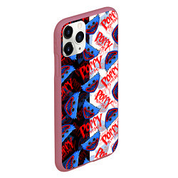 Чехол iPhone 11 Pro матовый POPPY PLAYTIME ПОППИ ПЛЕЙТАЙМ ХАГГИ ВАГГИ УЗОР, цвет: 3D-малиновый — фото 2