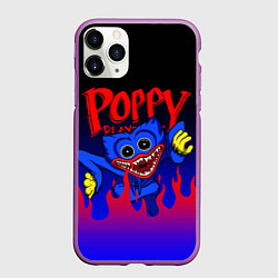 Чехол iPhone 11 Pro матовый POPPY PLAYTIME ПОППИ ПЛЕЙТАЙМ ХАГГИ ВАГГИ FIRE, цвет: 3D-фиолетовый