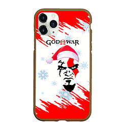Чехол iPhone 11 Pro матовый Новогодний God of War, цвет: 3D-коричневый