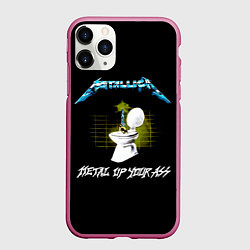 Чехол iPhone 11 Pro матовый Kill Em All - Metallica, цвет: 3D-малиновый